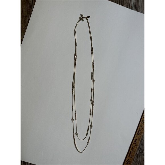 2/$18‎ SALE! Chicos Necklace Jewelry 2 Strand Gold Long Beaded Sparkle Boho - Picture 4 of 7